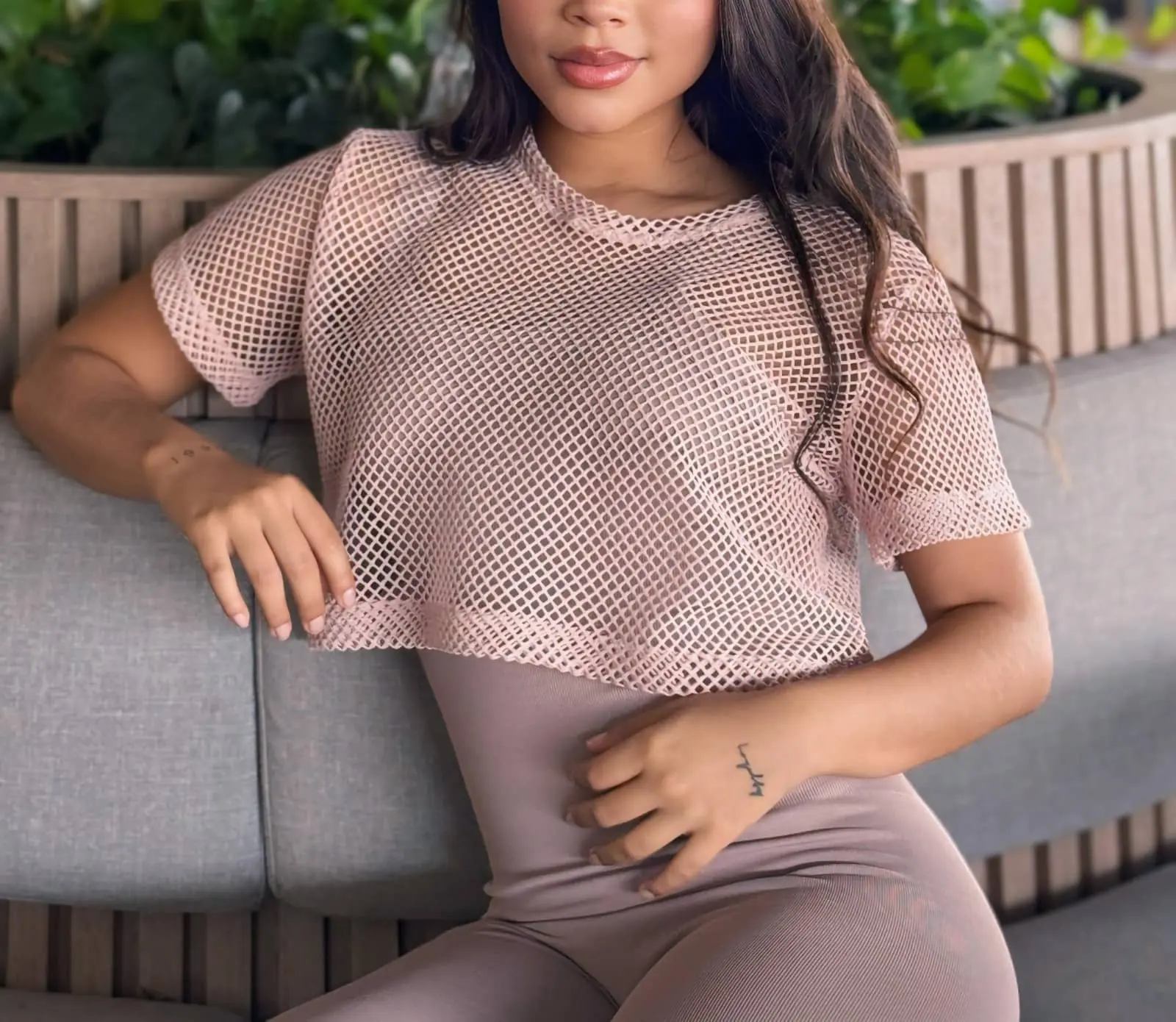 Blusa Unicolor Glam Crochet - Fitness Mati Colombia