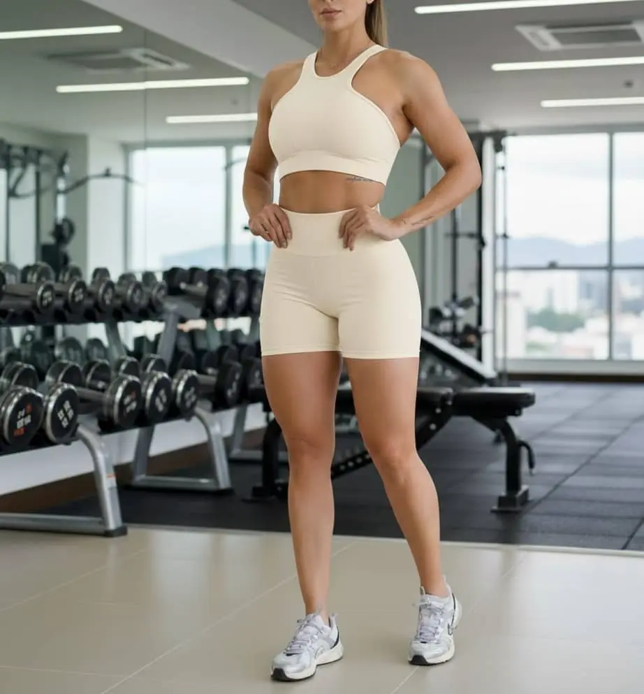 Short + Top Nylon Cristina - Fitness Mati Colombia