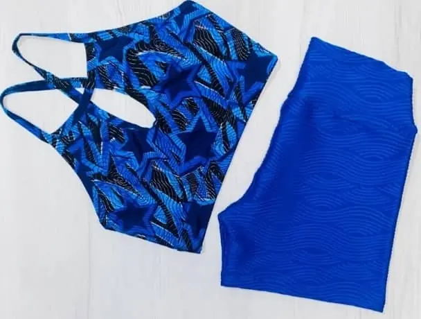 Short + Top Texturizado Nylon Estanpado - Fitness Mati Colombia